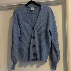 ❤️Cabi Light Blue Ribbed Cardigan V-Neck Size M